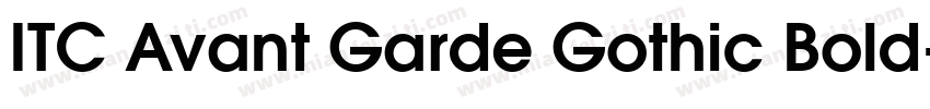 ITC Avant Garde Gothic Bold字体转换